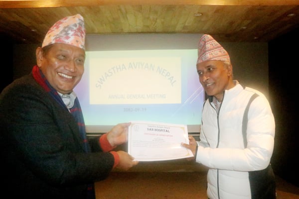 Distributing Certificate of Appreciation